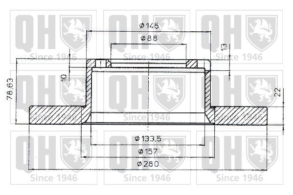 QUINTON HAZELL Тормозной диск BDC4672